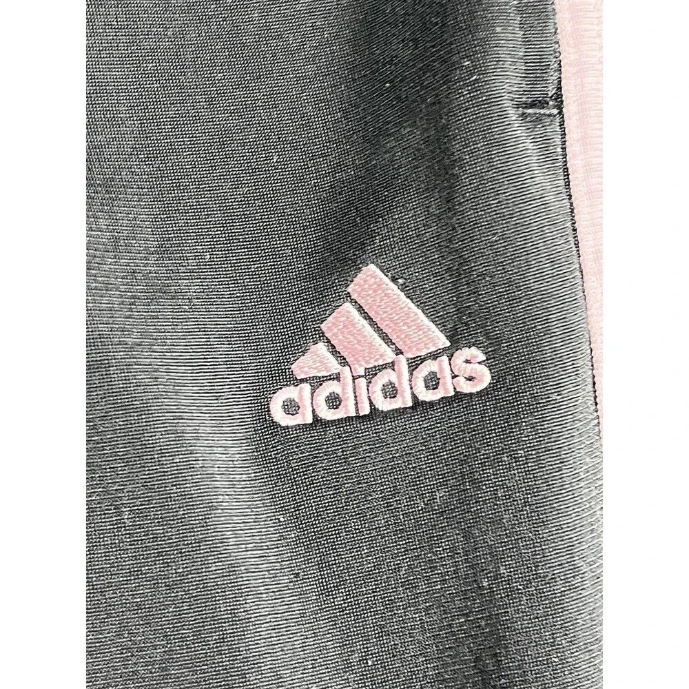 Mens Adidas Wide Leg Baggy Track Pants size Large Black Pink